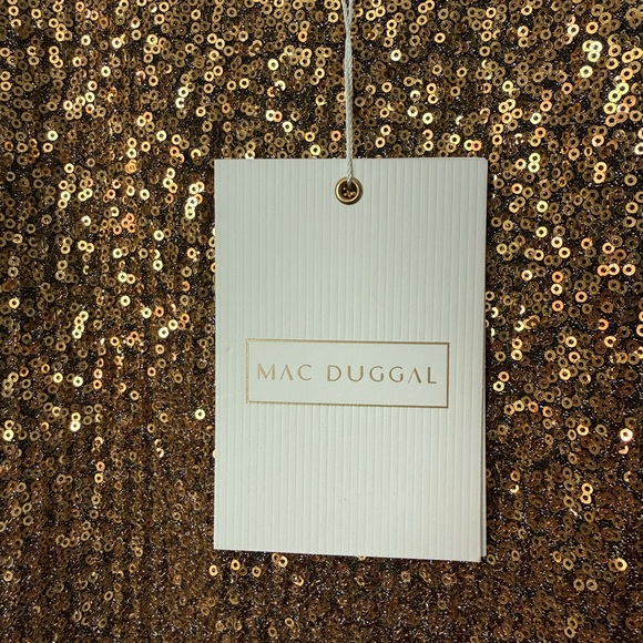 Mac Duggal NEW Gold Scoop Back Sequin Gown Dress Size 12 #67717 - Picture 5 of 5